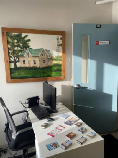 Desk and office at the ARO in Sudbury