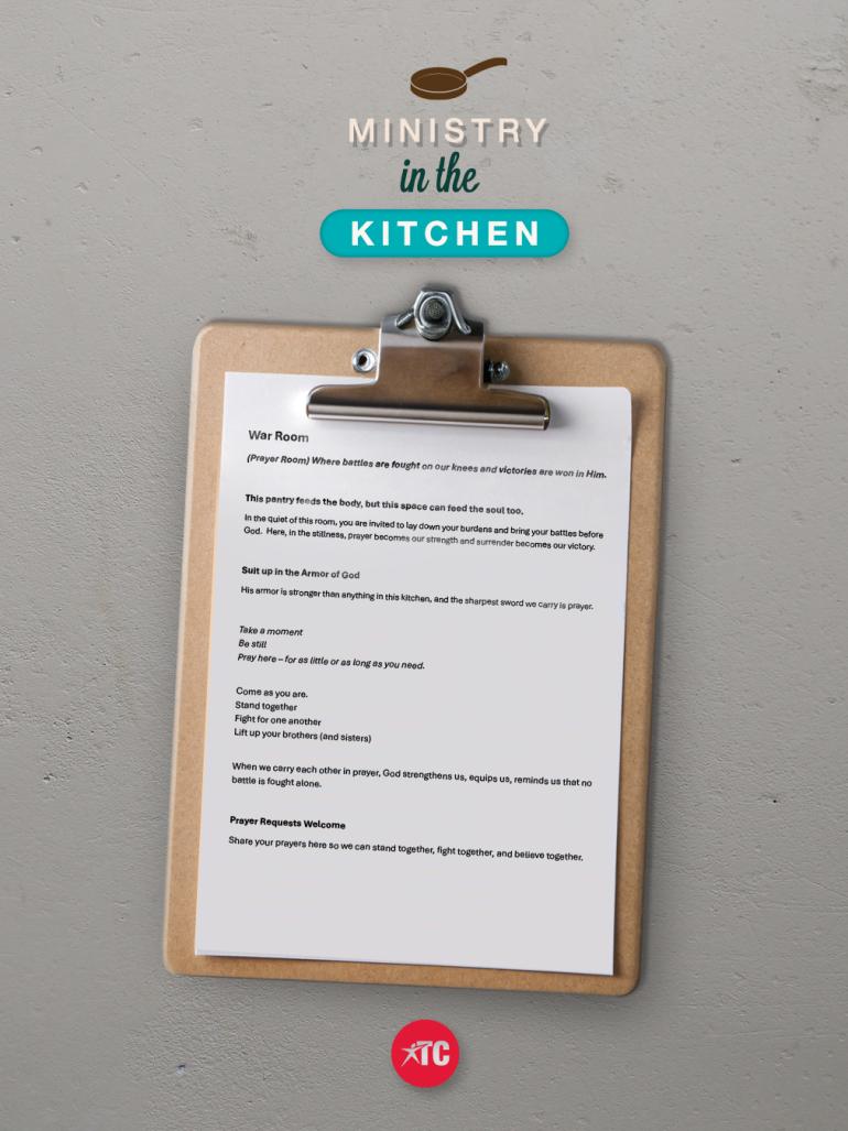 Kitchen Prayer List