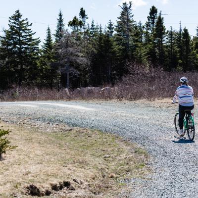 AHWC - client riding donated bicycle