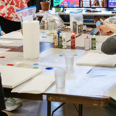 AHWC - clients during a paint night