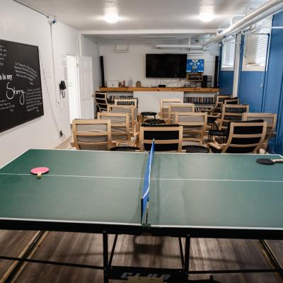ATMC - Rec Room with TV and Pool Table