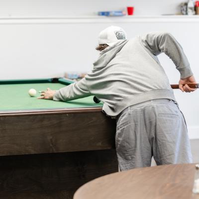 SKMC playing pool