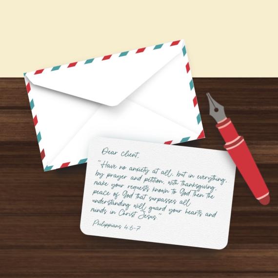 Send an Encouraging Note to clients/staff
