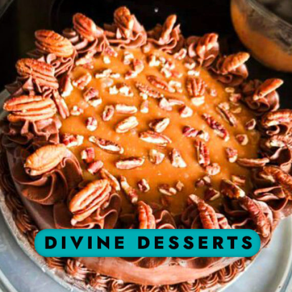 Turtle Cheesecake + Divine Desserts