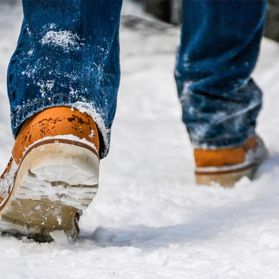 Footsteps in the snow